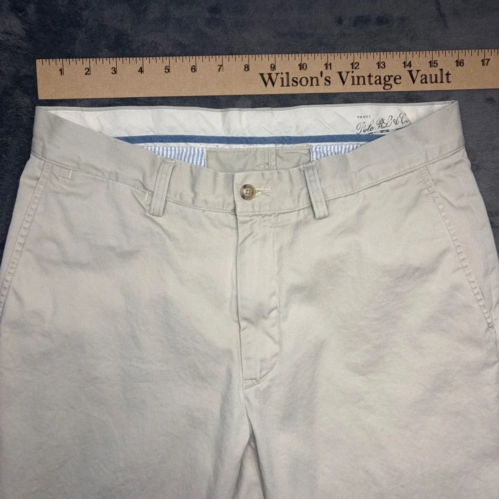 Polo Ralph Lauren Pants Mens 32 Tan Classic Fit Chinos Khaki Cotton Straight Leg